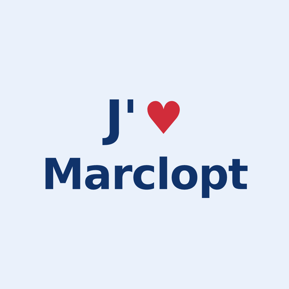 Sticker personnalisé Marclopt — design J'aime Marclopt