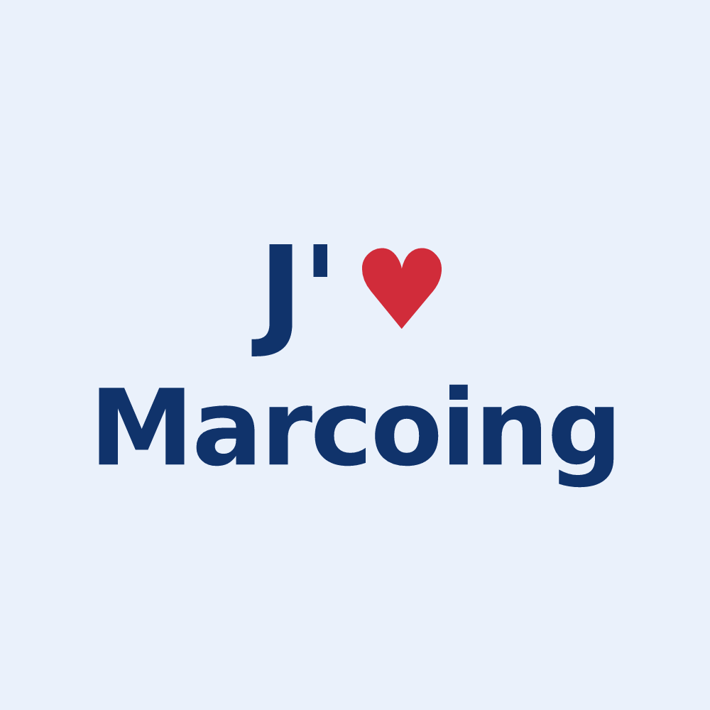 Sticker personnalisé Marcoing — design J'aime Marcoing