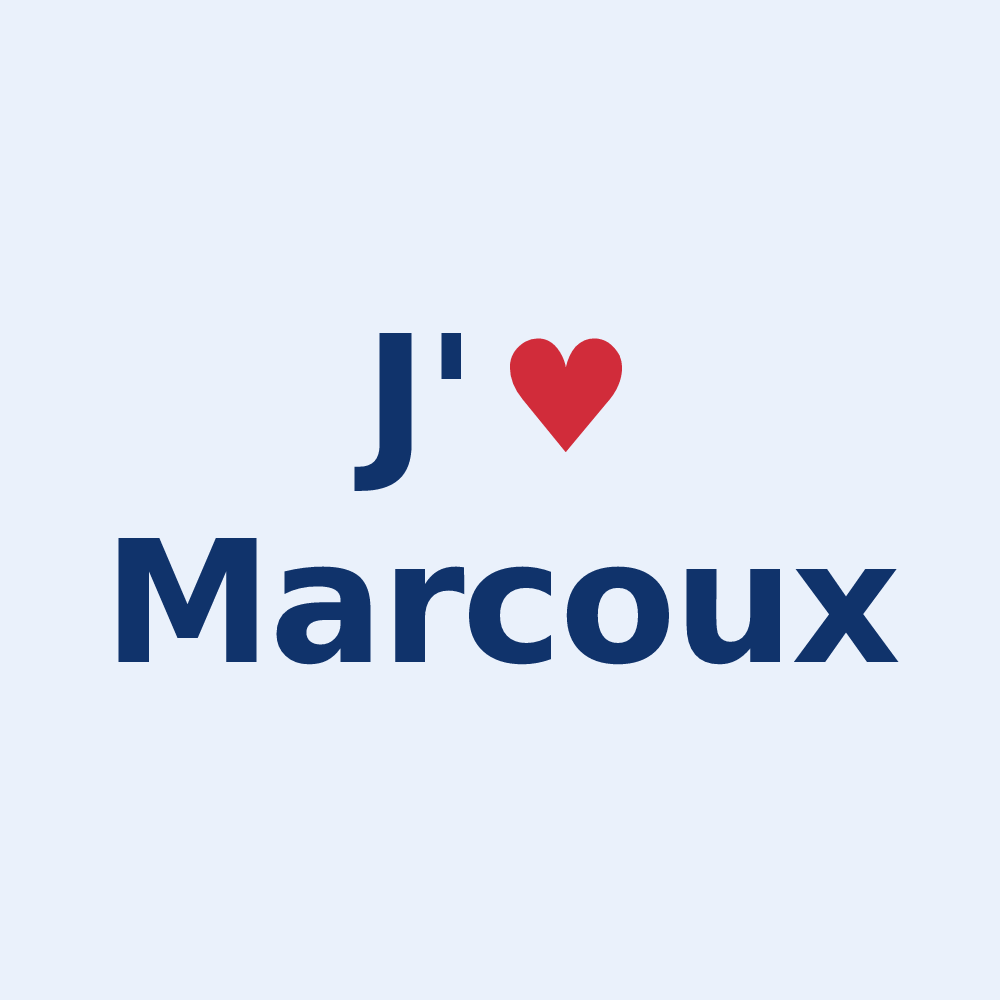 Sticker personnalisé Marcoux — design J'aime Marcoux