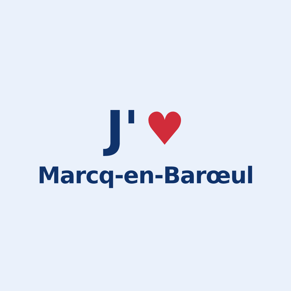 Sticker personnalisé Marcq-en-Barœul — design J'aime Marcq-en-Barœul