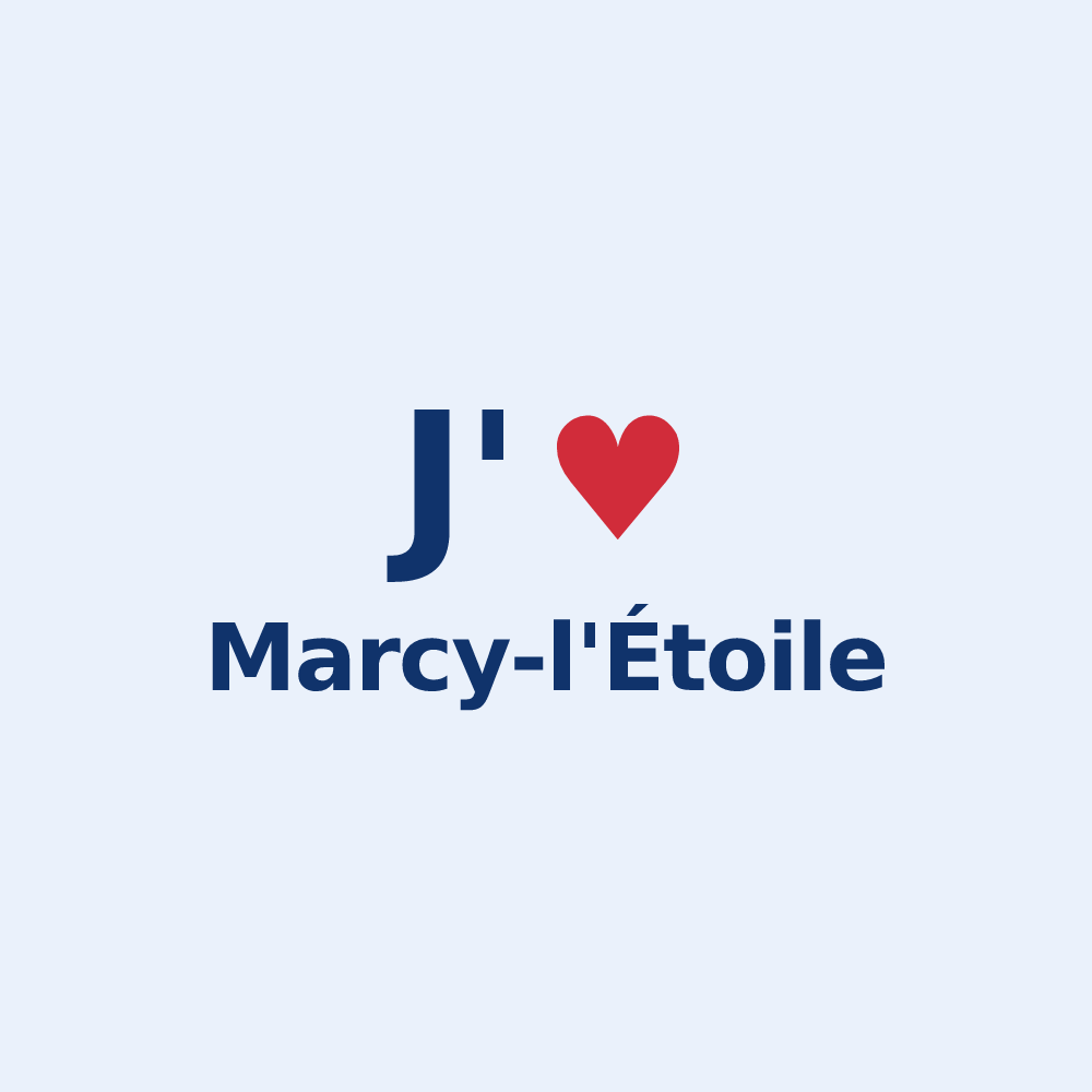 Sticker personnalisé Marcy-l'Étoile — design J'aime Marcy-l'Étoile