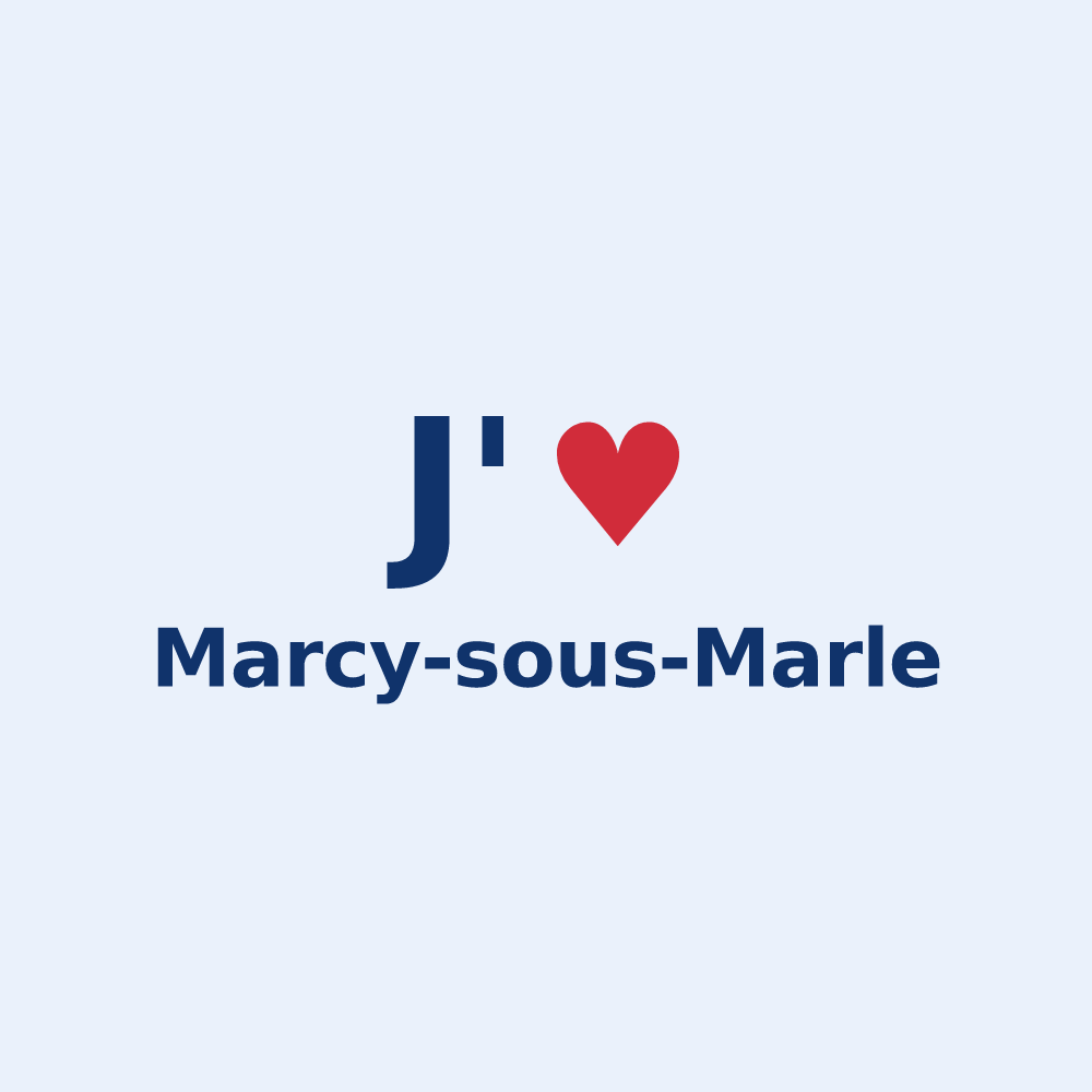 Sticker personnalisé Marcy-sous-Marle — design J'aime Marcy-sous-Marle