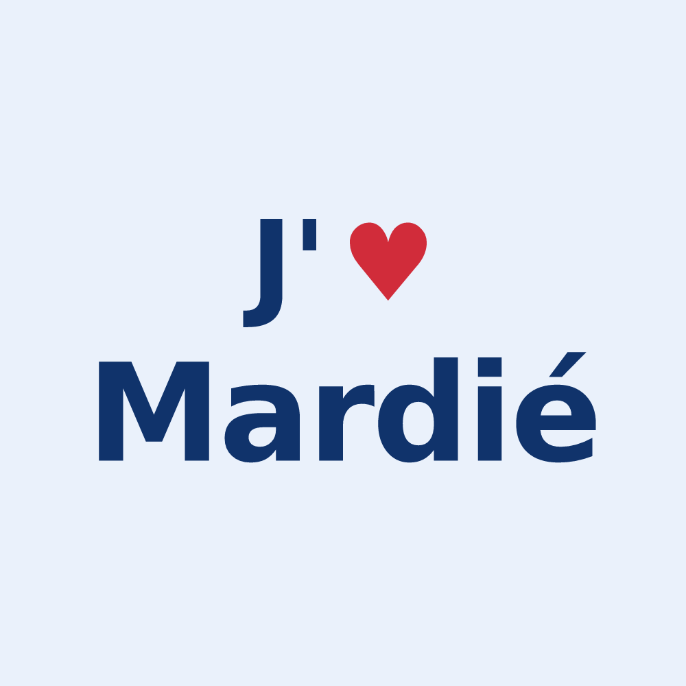 Sticker personnalisé Mardié — design J'aime Mardié