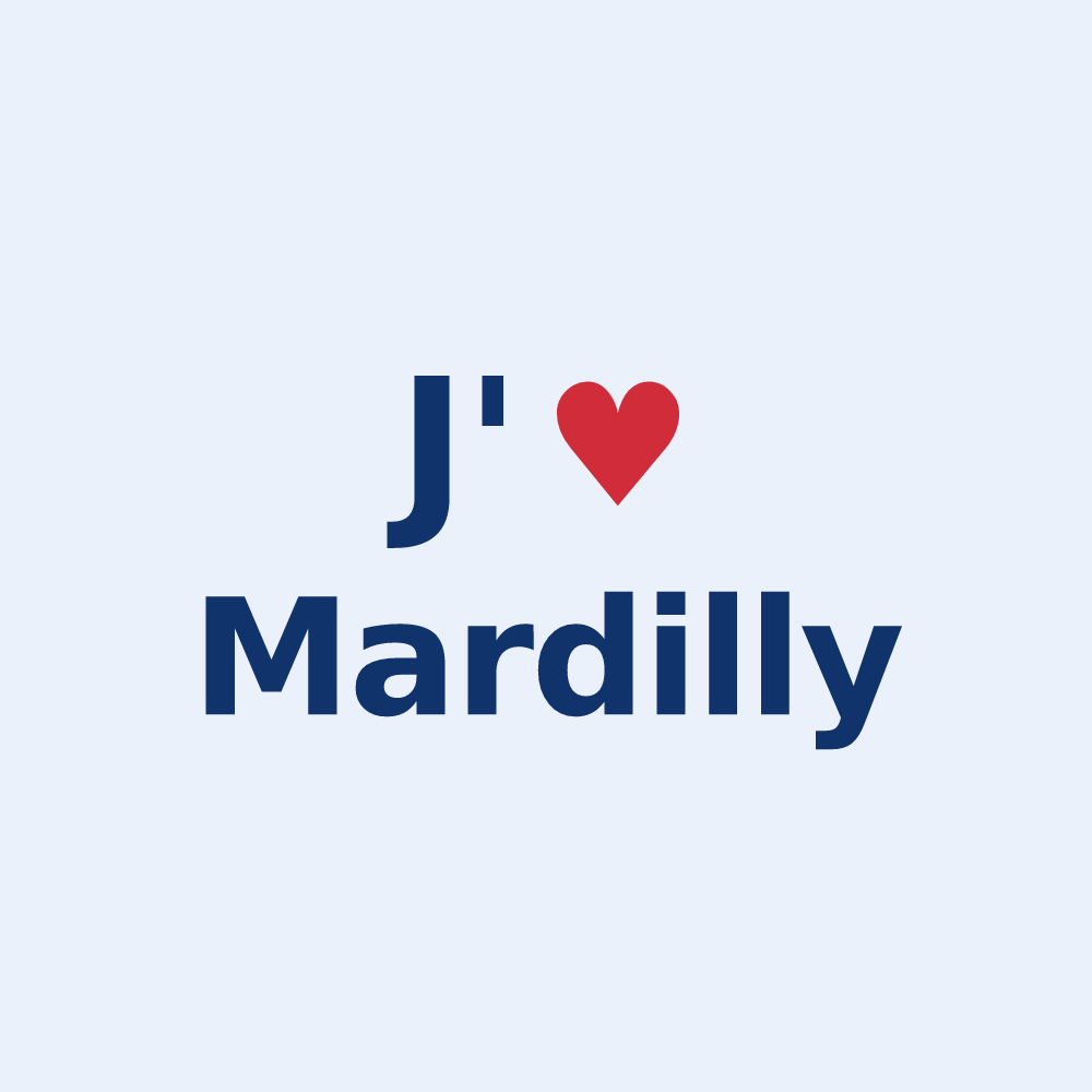 Sticker personnalisé Mardilly — design J'aime Mardilly