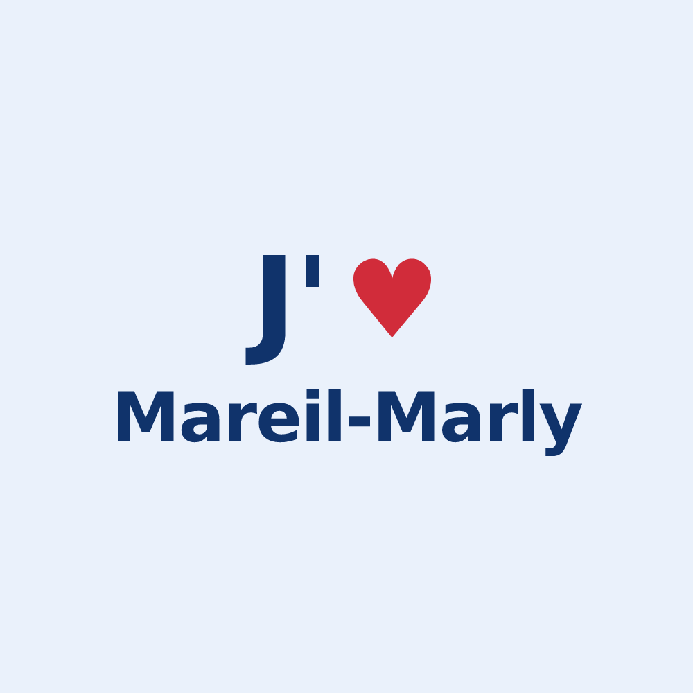 Sticker personnalisé Mareil-Marly — design J'aime Mareil-Marly