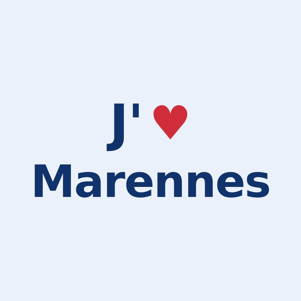 Sticker personnalisé Marennes — design J'aime Marennes