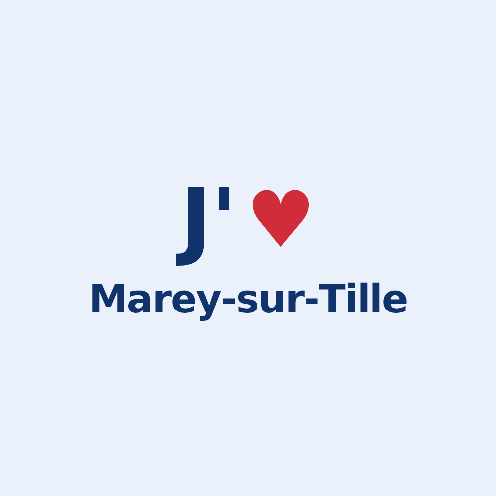 Sticker personnalisé Marey-sur-Tille — design J'aime Marey-sur-Tille