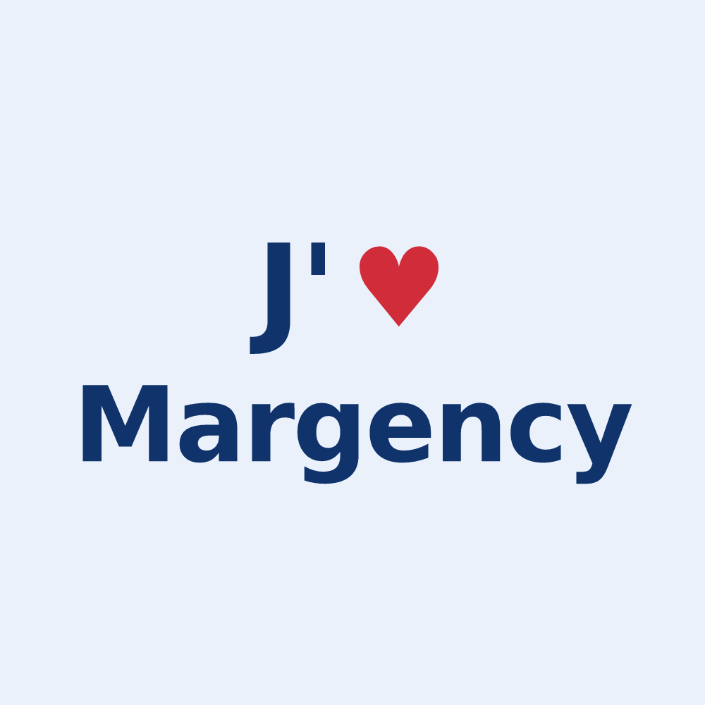 Sticker personnalisé Margency — design J'aime Margency