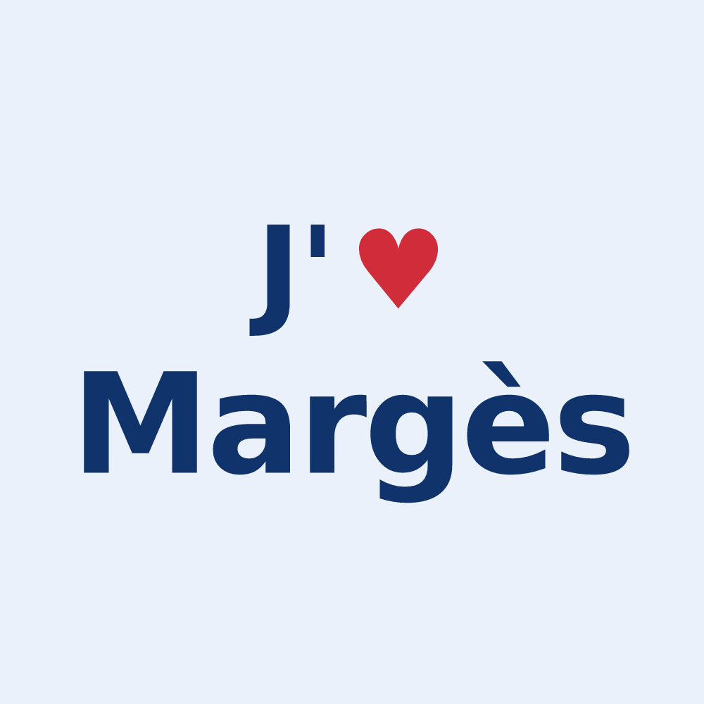 Sticker personnalisé Margès — design J'aime Margès