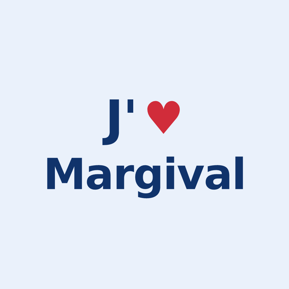Sticker personnalisé Margival — design J'aime Margival