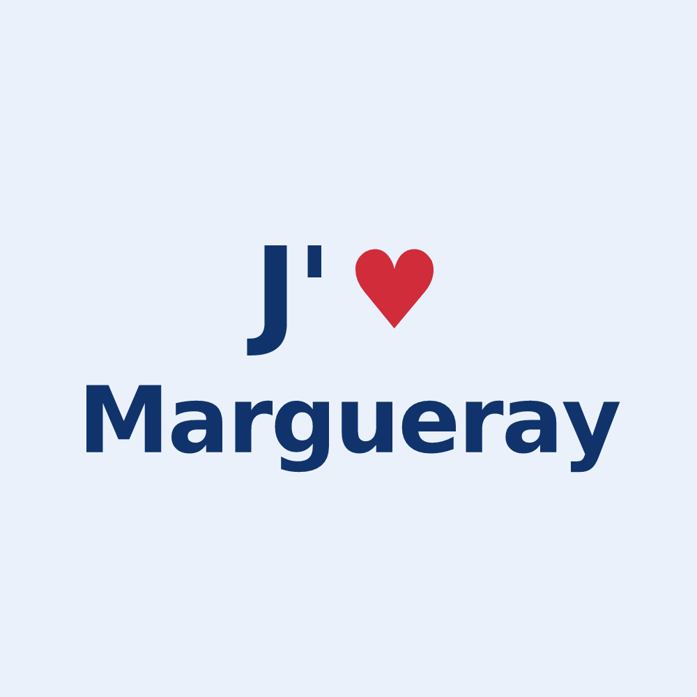 Sticker personnalisé Margueray — design J'aime Margueray