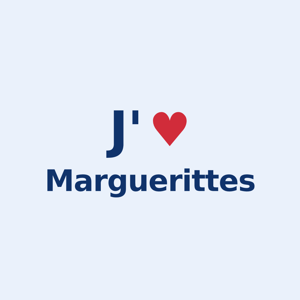 Sticker personnalisé Marguerittes — design J'aime Marguerittes