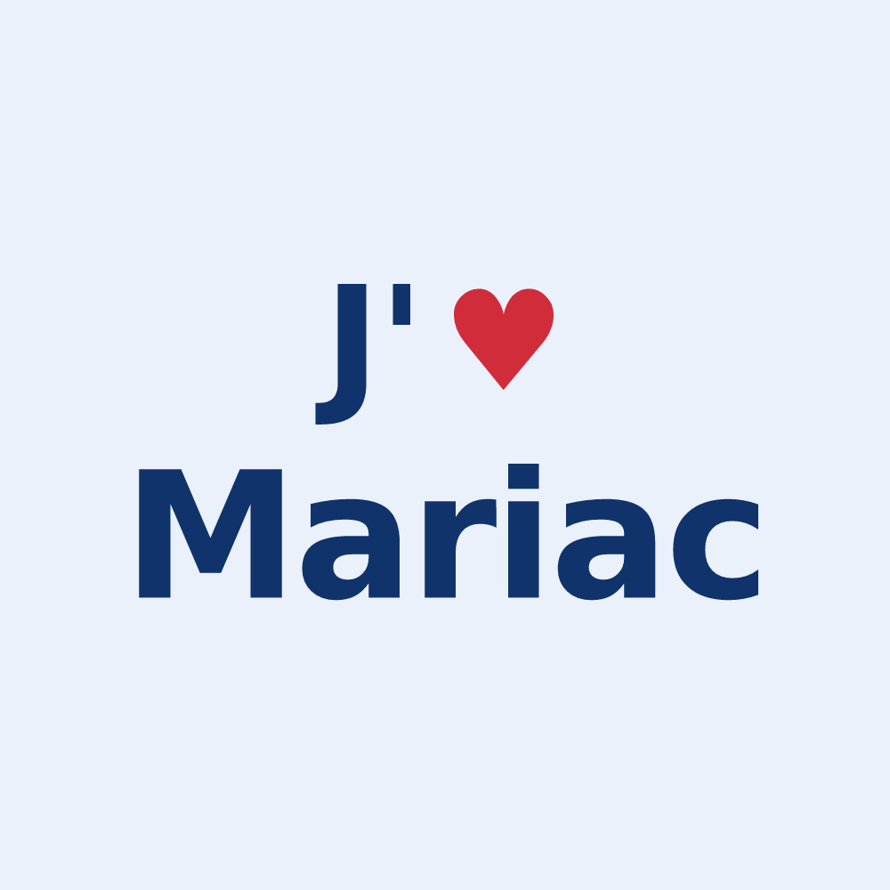 Sticker personnalisé Mariac — design J'aime Mariac