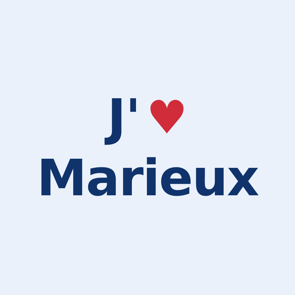 Sticker personnalisé Marieux — design J'aime Marieux