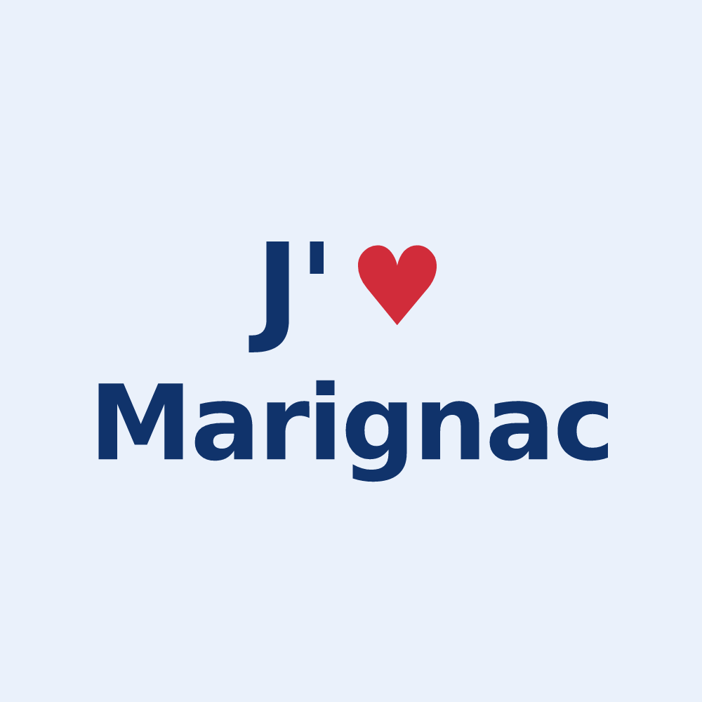 Sticker personnalisé Marignac — design J'aime Marignac