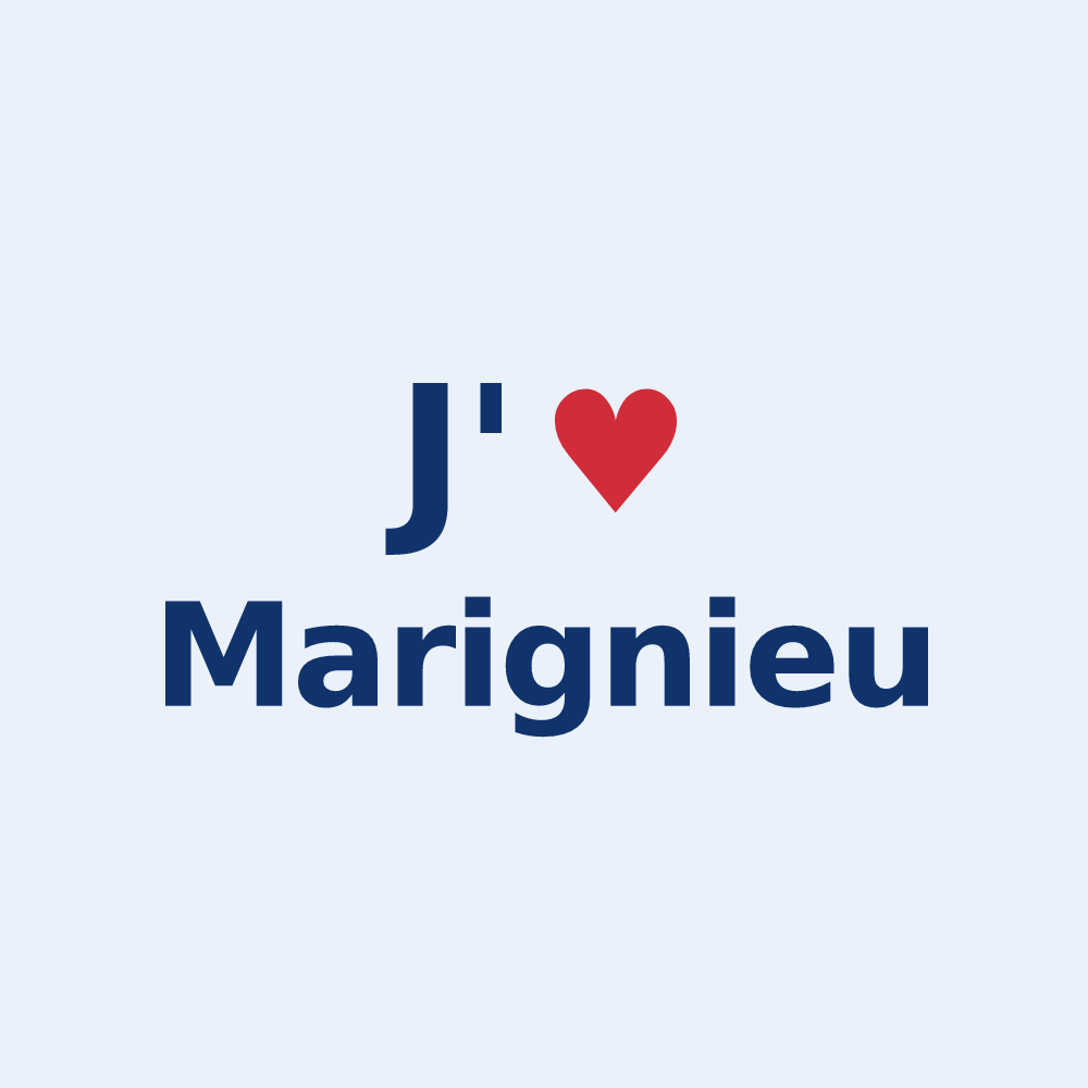 Sticker personnalisé Marignieu — design J'aime Marignieu