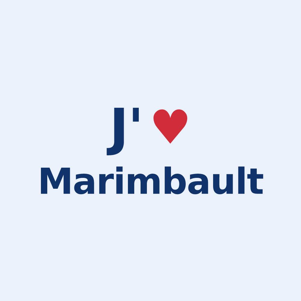 Sticker personnalisé Marimbault — design J'aime Marimbault