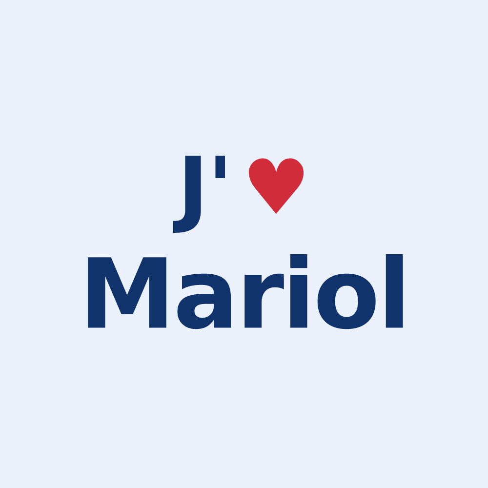 Sticker personnalisé Mariol — design J'aime Mariol