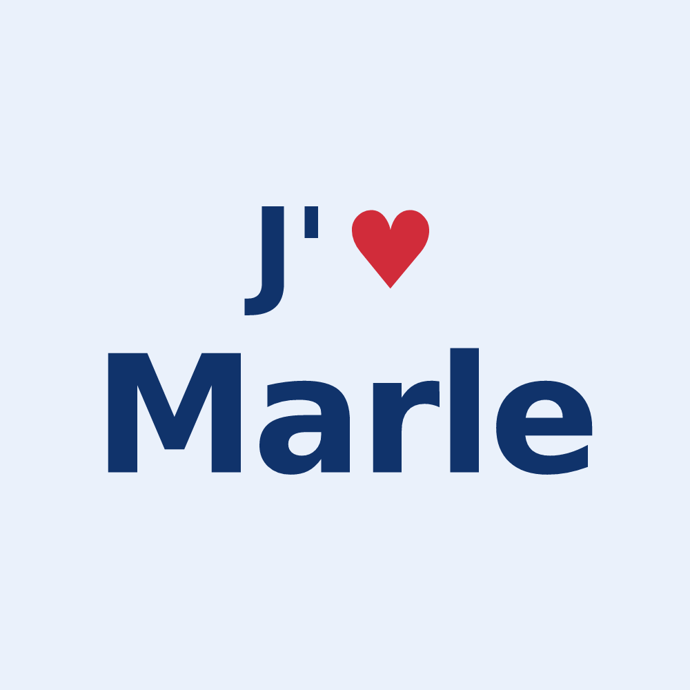 Sticker personnalisé Marle — design J'aime Marle