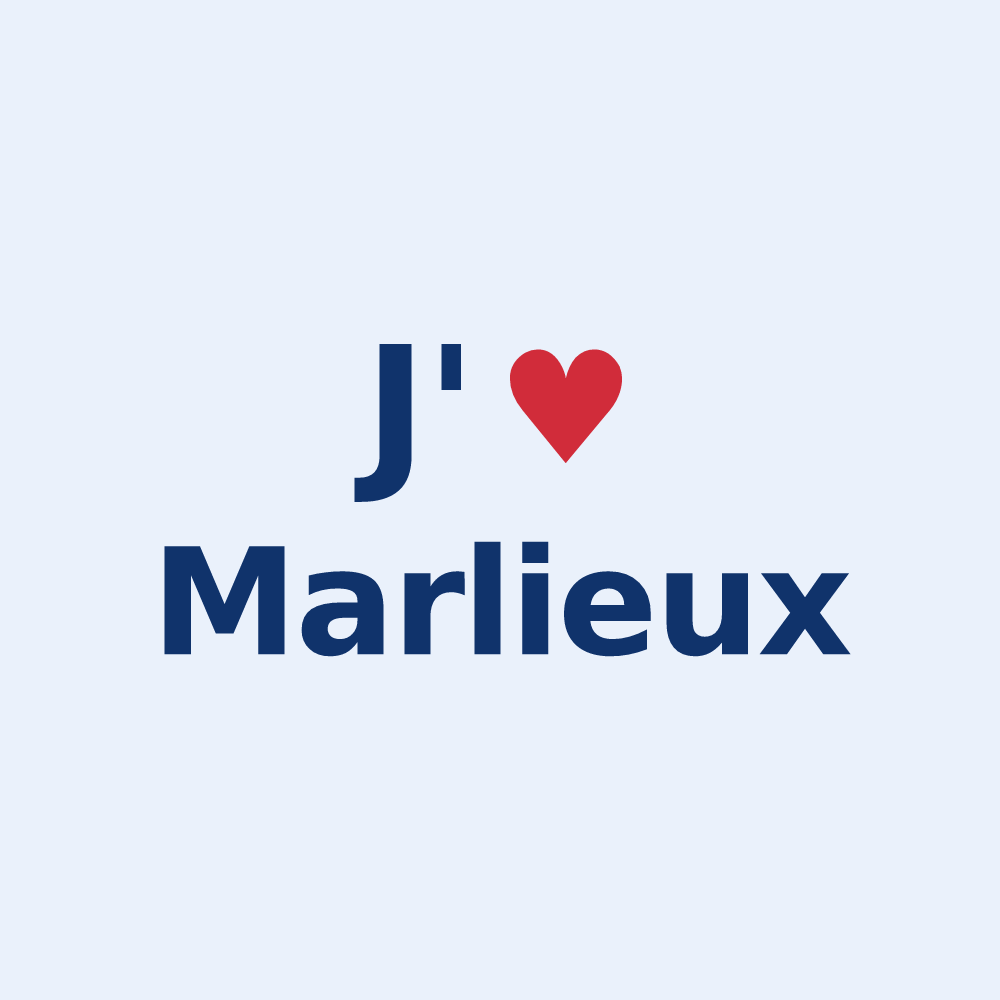 Sticker personnalisé Marlieux — design J'aime Marlieux