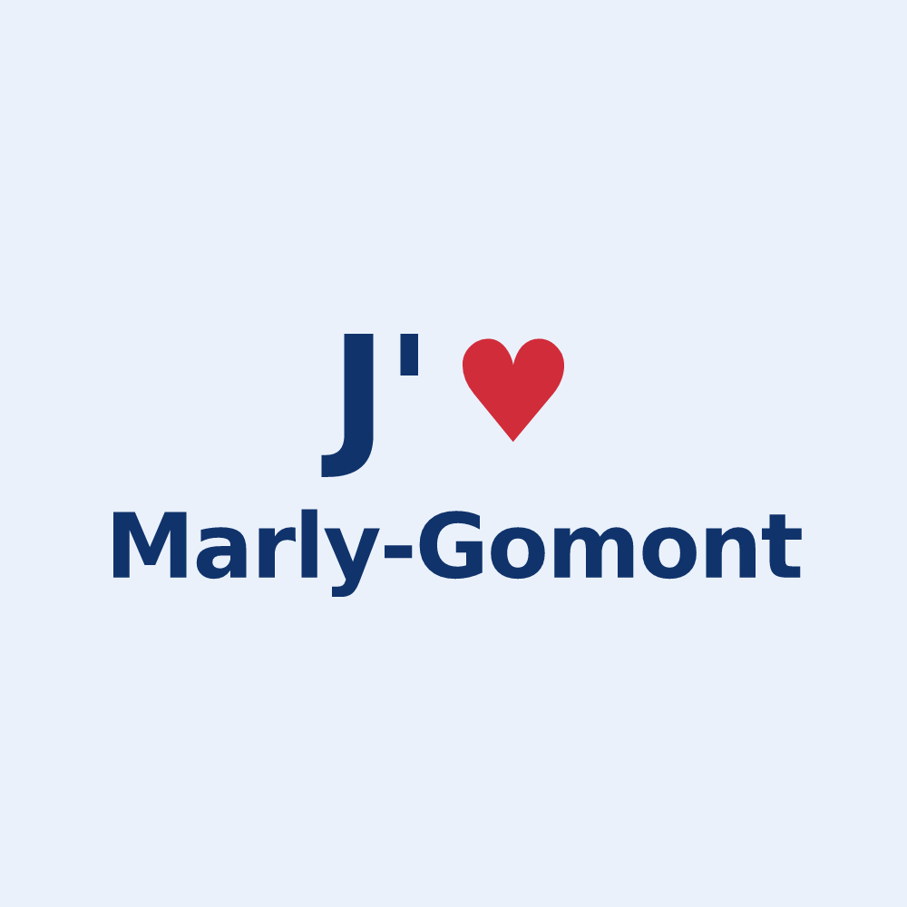 Sticker personnalisé Marly-Gomont — design J'aime Marly-Gomont