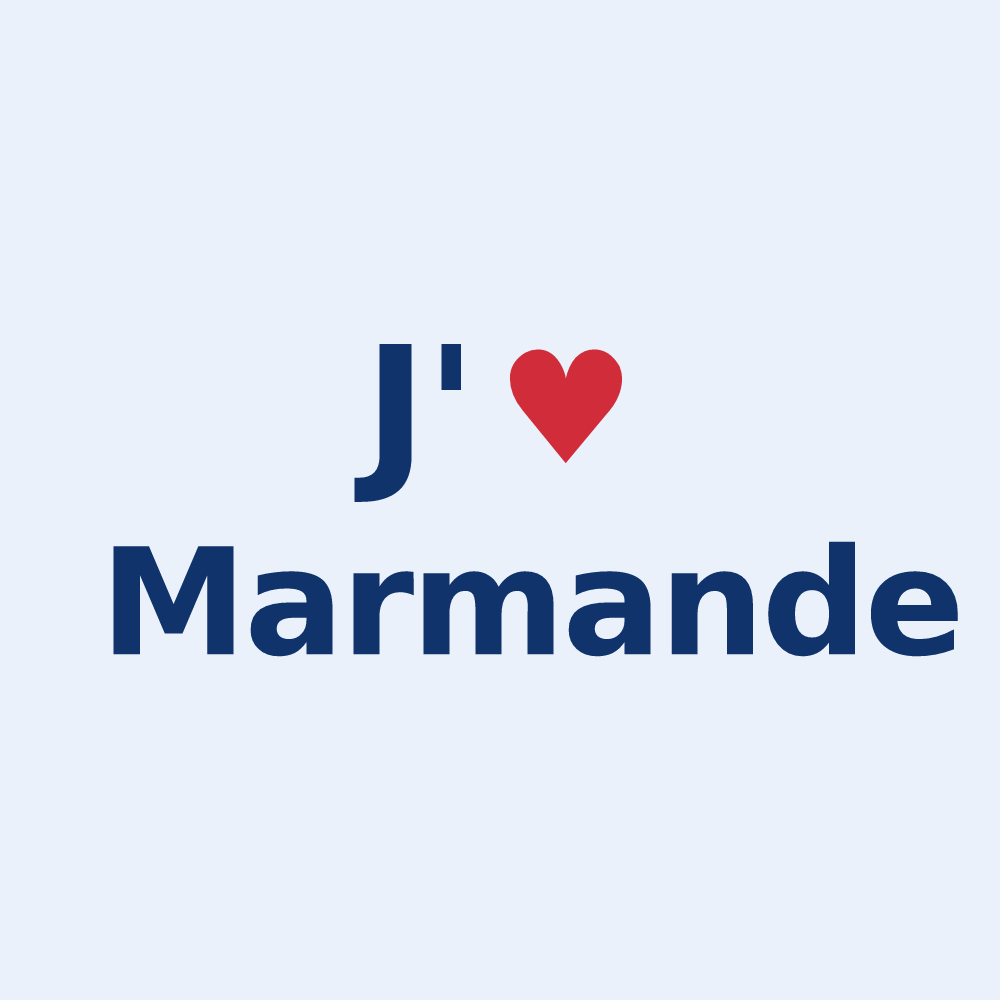 Sticker personnalisé Marmande — design J'aime Marmande