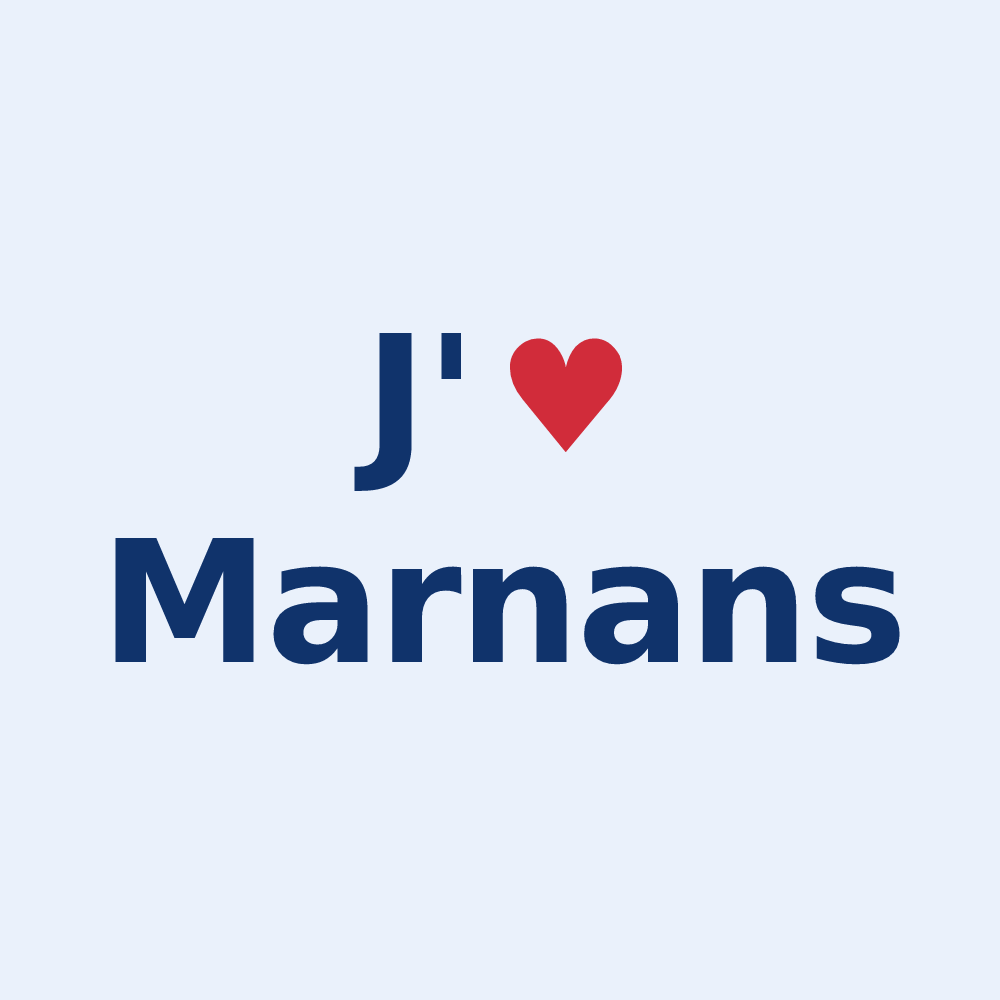 Sticker personnalisé Marnans — design J'aime Marnans