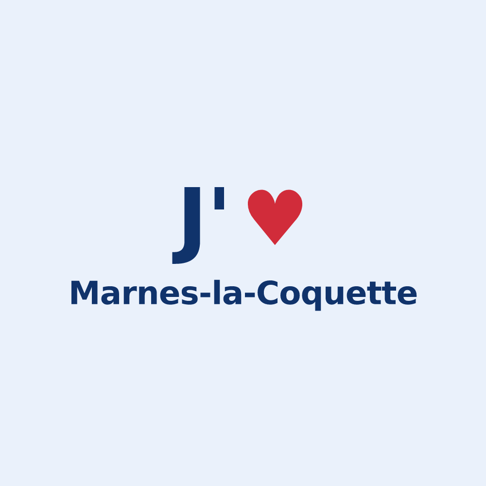 Sticker personnalisé Marnes-la-Coquette — design J'aime Marnes-la-Coquette