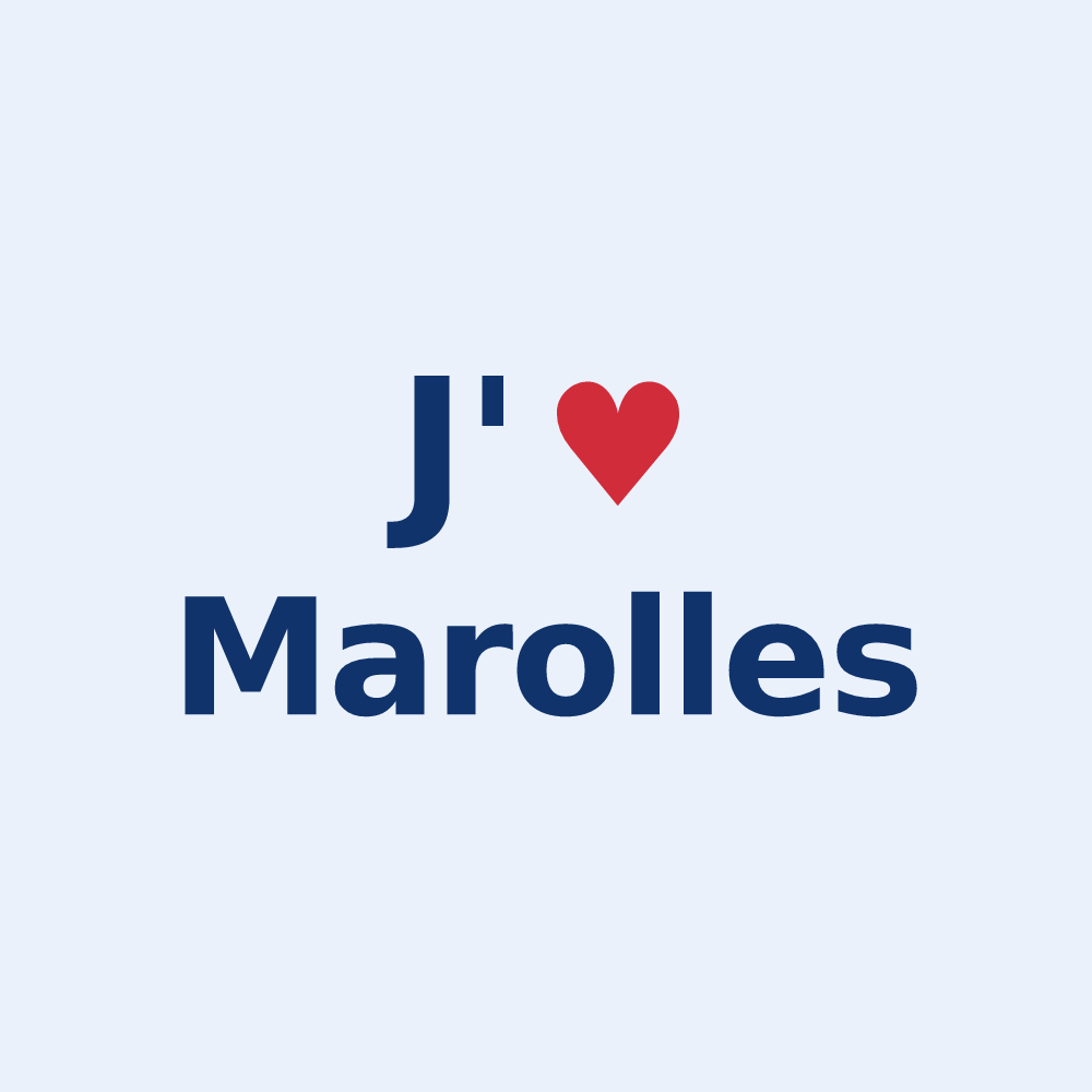 Sticker personnalisé Marolles — design J'aime Marolles