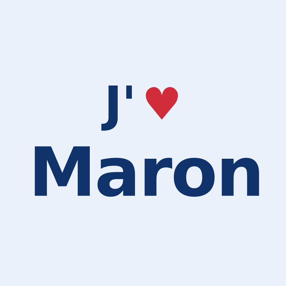 Sticker personnalisé Maron — design J'aime Maron