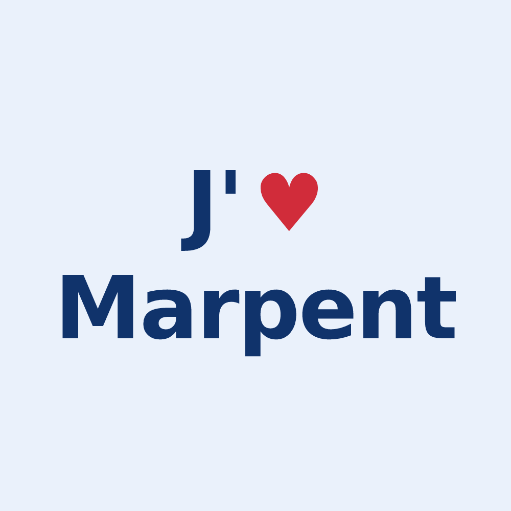Sticker personnalisé Marpent — design J'aime Marpent