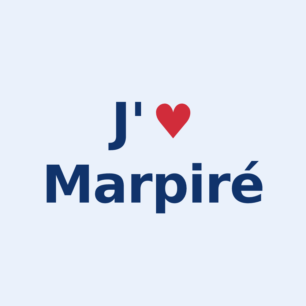 Sticker personnalisé Marpiré — design J'aime Marpiré