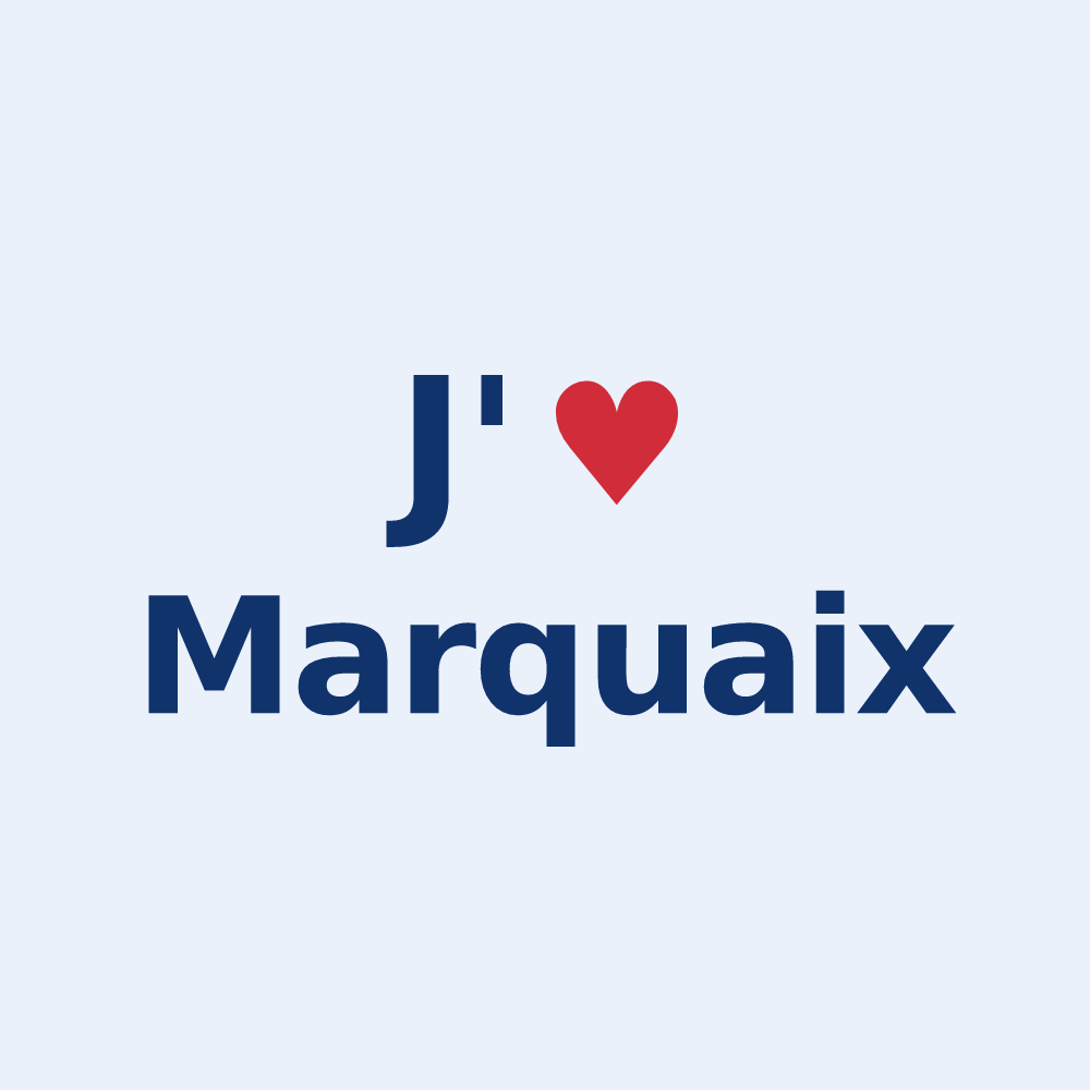 Sticker personnalisé Marquaix — design J'aime Marquaix