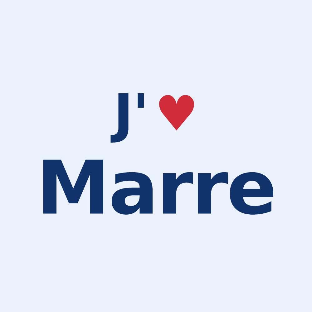 Sticker personnalisé Marre — design J'aime Marre