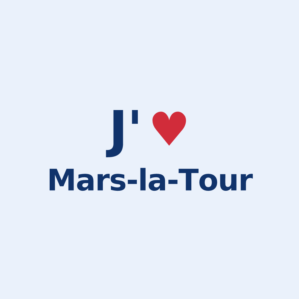 Sticker personnalisé Mars-la-Tour — design « J'aime Mars-la-Tour » imprimé sur le sticker
