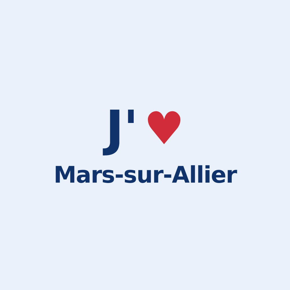 Sticker personnalisé Mars-sur-Allier — design J'aime Mars-sur-Allier
