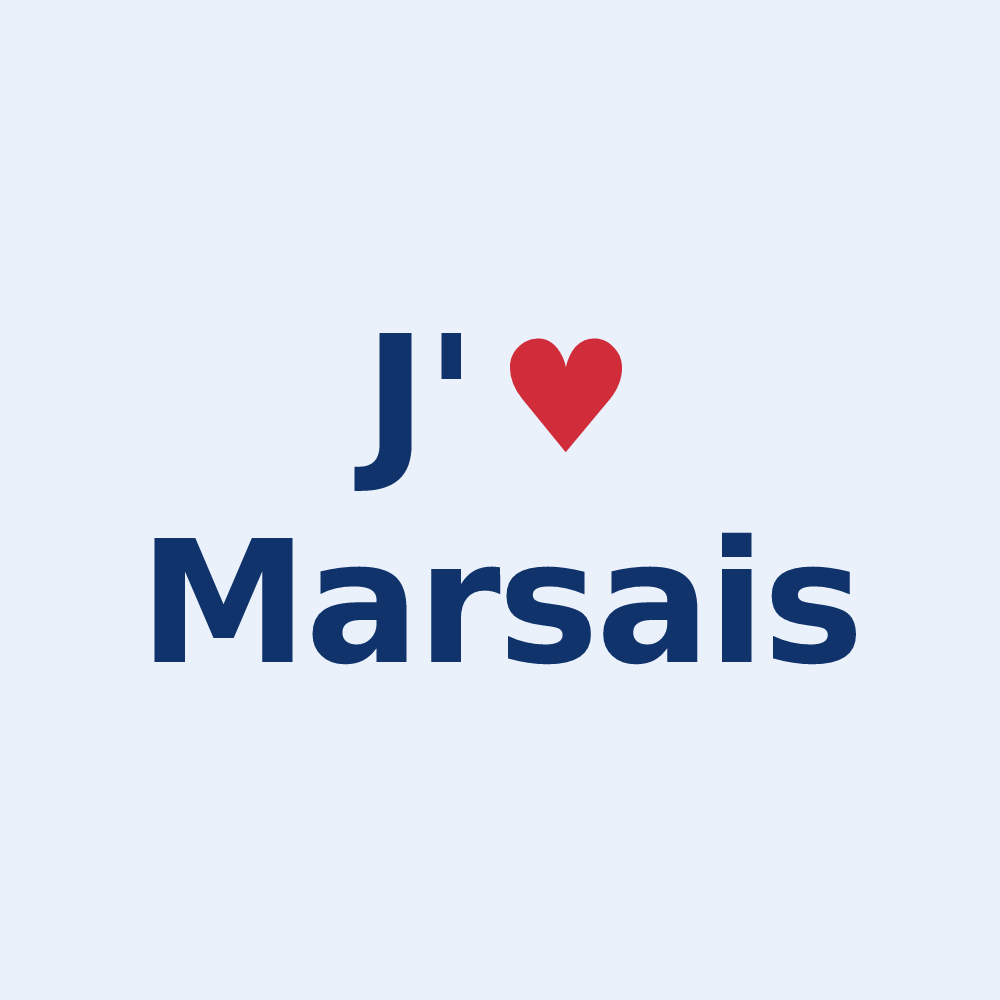Sticker personnalisé Marsais — design J'aime Marsais