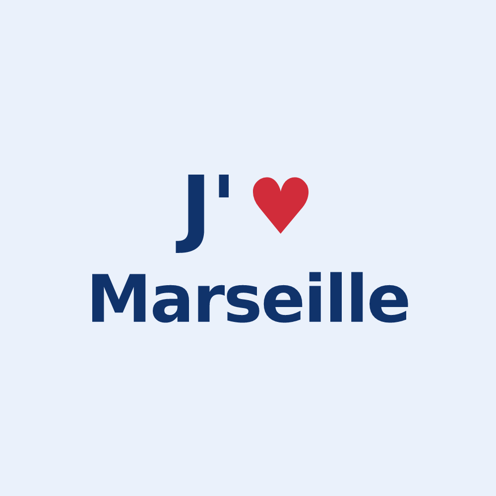 Sticker personnalisé Marseille — design J'aime Marseille