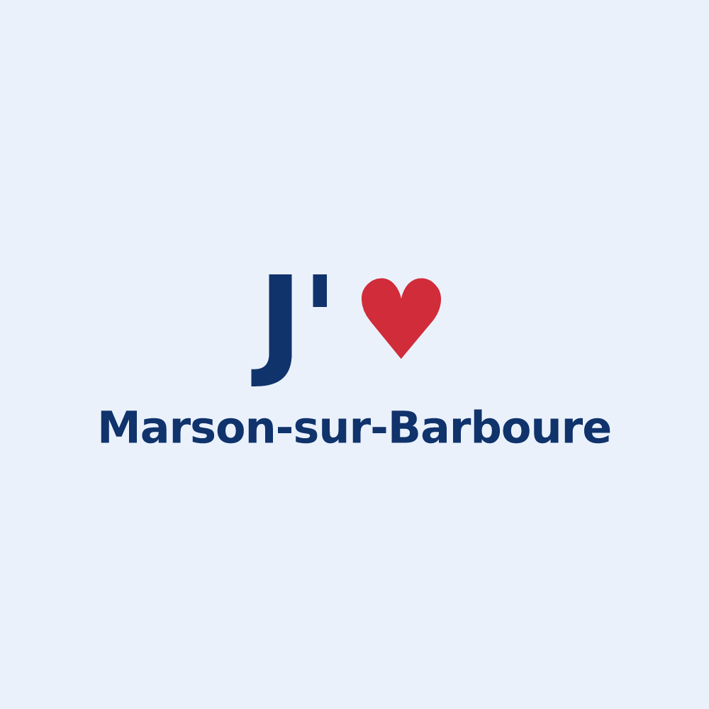 Sticker personnalisé Marson-sur-Barboure — design J'aime Marson-sur-Barboure