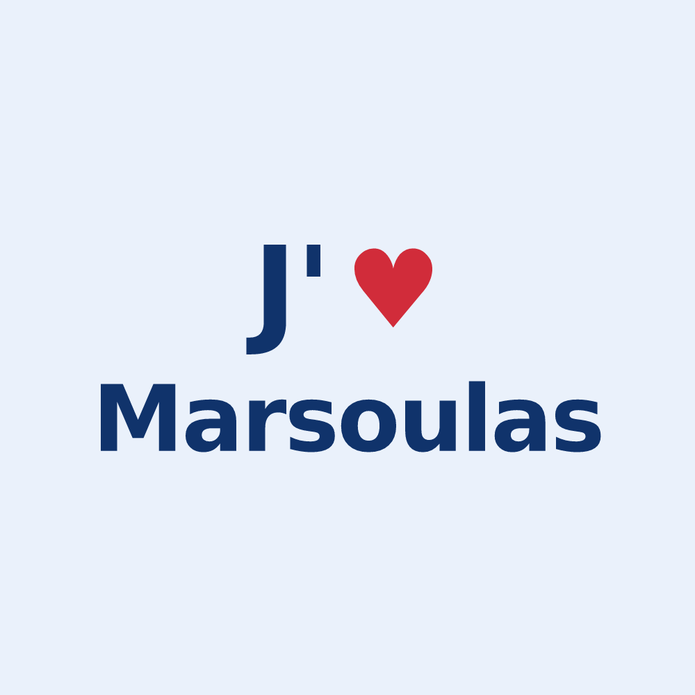Sticker personnalisé Marsoulas — design J'aime Marsoulas