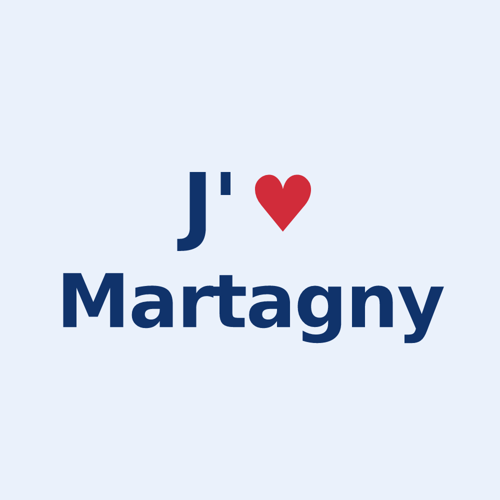 Sticker personnalisé Martagny — design J'aime Martagny