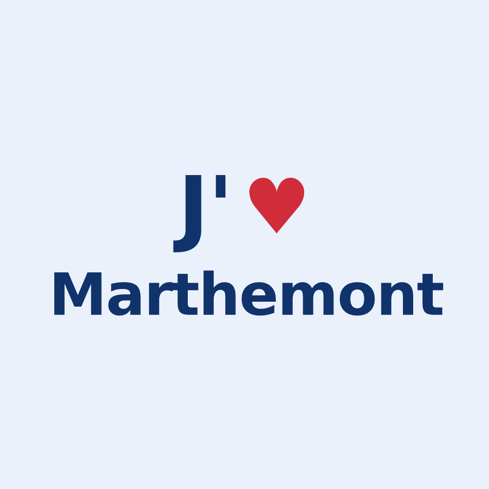 Sticker personnalisé Marthemont — design J'aime Marthemont