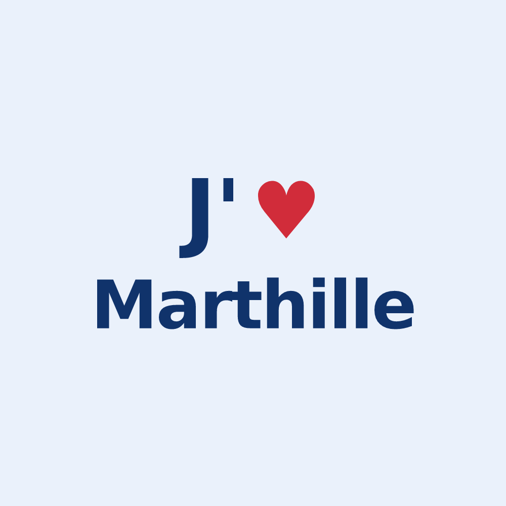 Sticker personnalisé Marthille — design J'aime Marthille