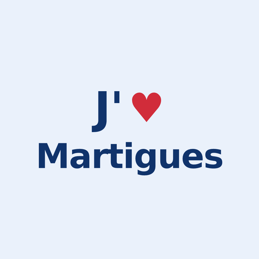 Sticker personnalisé Martigues — design J'aime Martigues