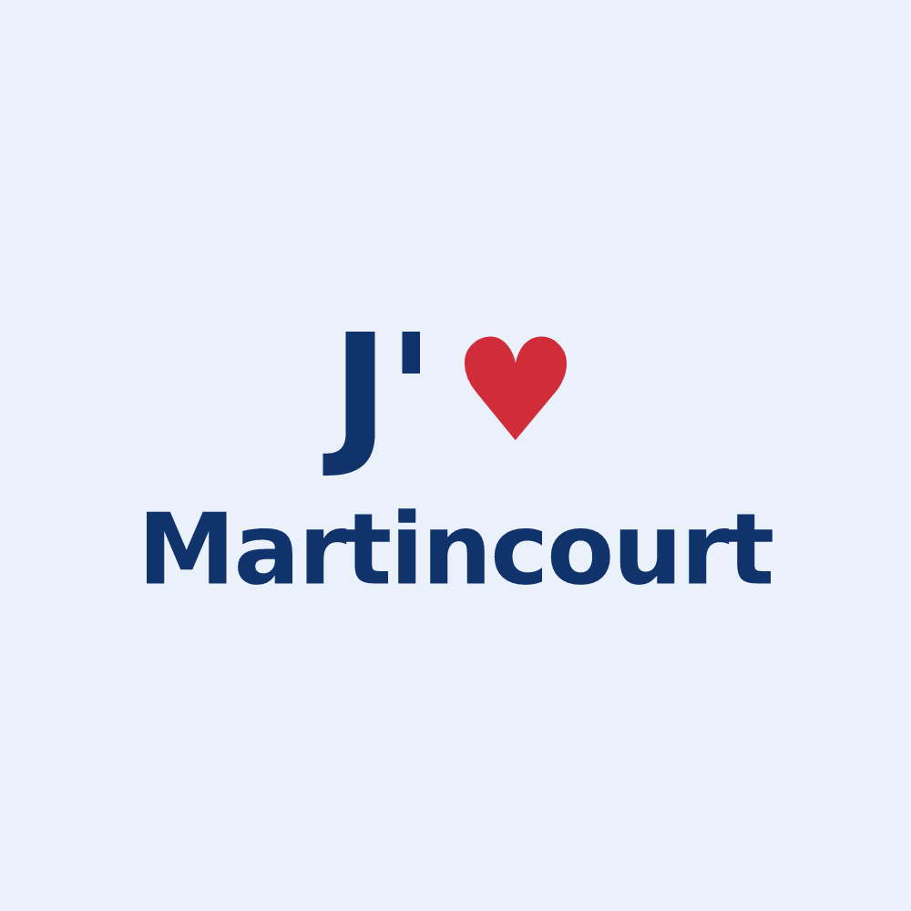 Sticker personnalisé Martincourt — design J'aime Martincourt