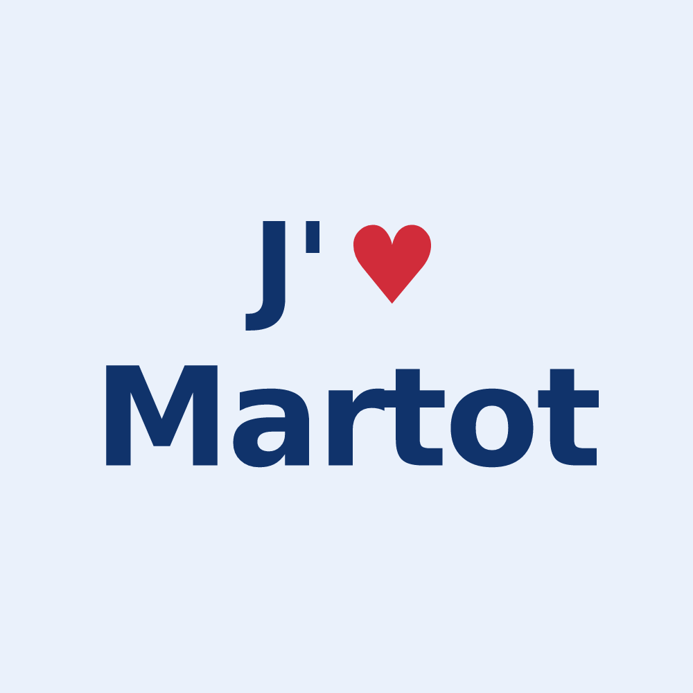 Sticker personnalisé Martot — design J'aime Martot