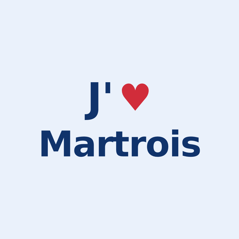 Sticker personnalisé Martrois — design J'aime Martrois
