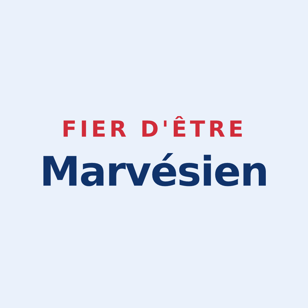 Sticker « Fier d'être Marvésien » — design pour Marvaux-Vieux