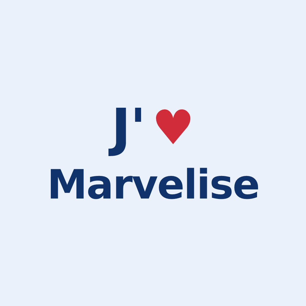 Sticker personnalisé Marvelise — design J'aime Marvelise