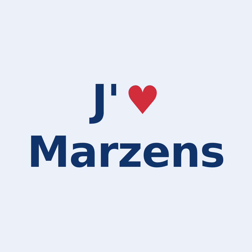 Sticker personnalisé Marzens — design J'aime Marzens